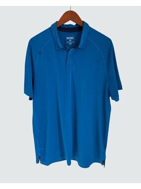 Rhone Blue XL Raglan Activewear Shirt Polyester Blend Lightweight & Breathable M